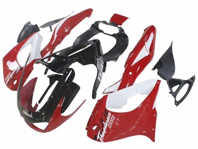 Preisgünstige Yamaha YZF 1000R Thunderace Motorrad Verkleidung Kit 1997-2007 - Rot Schwarz Weiss Thunderace