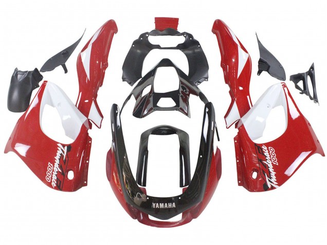 Preisgünstige Yamaha YZF 1000R Thunderace Motorrad Verkleidung Kit 1997-2007 - Rot Schwarz Weiss Thunderace