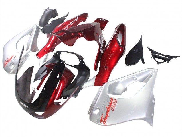 Preisgünstige Yamaha YZF 1000R Thunderace Motorrad Verkleidung 1997-2007 - Rot Silber Thunderace