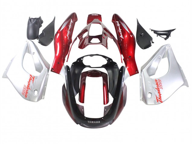Preisgünstige Yamaha YZF 1000R Thunderace Motorrad Verkleidung 1997-2007 - Rot Silber Thunderace