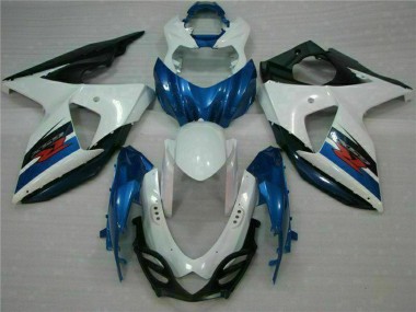 Preisgünstige Suzuki GSXR 1000 Abs Verkleidungen Kit 2009-2016 - Weiss Blau Schwarz