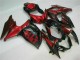 Preisgünstige Suzuki GSXR 1000 Motorrad Verkleidung 2009-2016 - Rot Glanzendes Schwarz