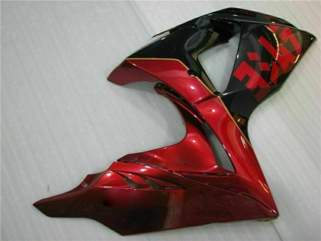 Preisgünstige Suzuki GSXR 1000 Motorrad Verkleidung 2009-2016 - Rot Glanzendes Schwarz