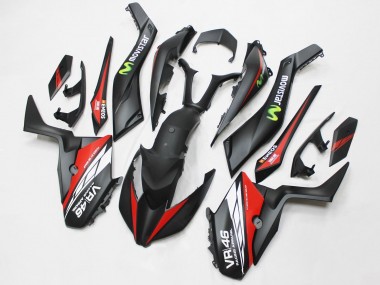 Preisgünstige Yamaha XMAX300 Motorrad Verkleidung 2017-2021 - Matt Schwarz Rot MoviStar ENEOS 46