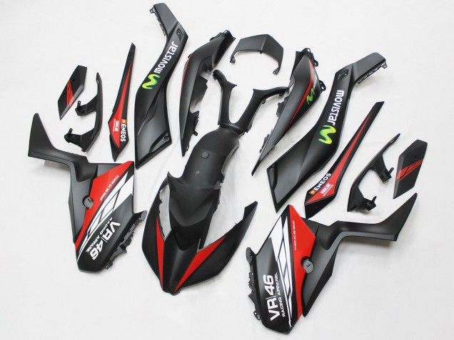 Preisgünstige Yamaha XMAX300 Motorrad Verkleidung 2017-2021 - Matt Schwarz Rot MoviStar ENEOS 46