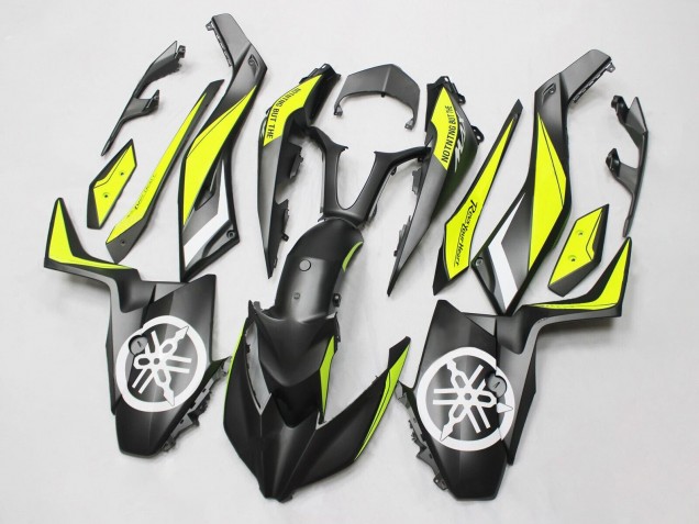 Preisgünstige Yamaha XMAX300 Motorrad Verkleidung 2017-2021 - Schwarz Gelb Weiss
