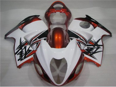 Preisgünstige Suzuki GSXR 1300 Hayabusa Motorrad Verkleidung 1996-2007 - Weiss Orange Schwarz