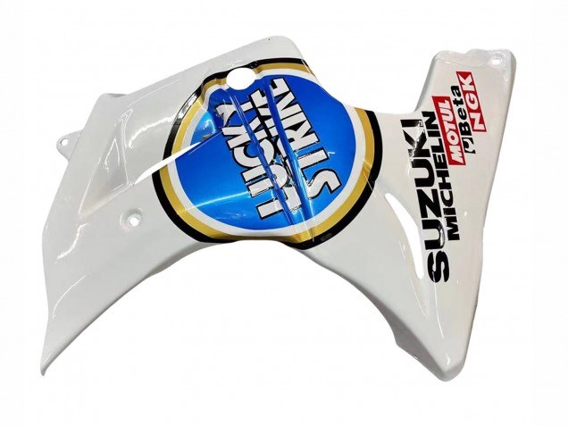 Preisgünstige Suzuki SV650 Motorrad Verkleidung 2003-2013 - Weiss Blau Lucky Strike Motul