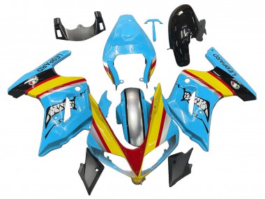 Preisgünstige Suzuki SV650 Motorrad Verkleidung 2003-2013 - Blau Gelb Rot Silber Hai