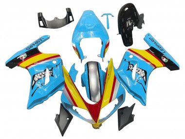 Preisgünstige Suzuki SV650 Motorrad Verkleidung 2003-2013 - Blau Gelb Rot Silber Hai