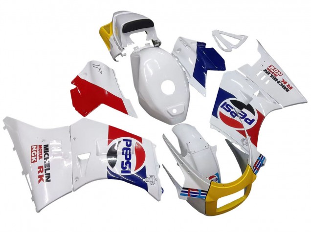 Preisgünstige Suzuki RG400 RG500 RG400/500 Motorrad Verkleidung 1984-1987 - Weiss Rot Blau Gelb Motul Michelin Pepsi