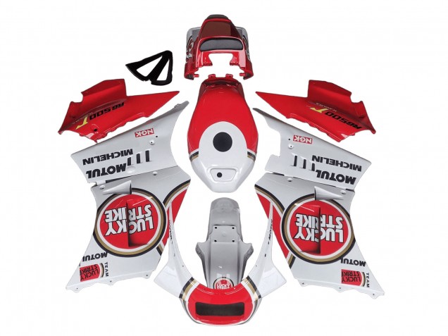 Preisgünstige Suzuki RG400 RG500 RG400/500 Motorrad Verkleidung 1984-1987 - Weiss Rot Lucky Strike Motul Michelin