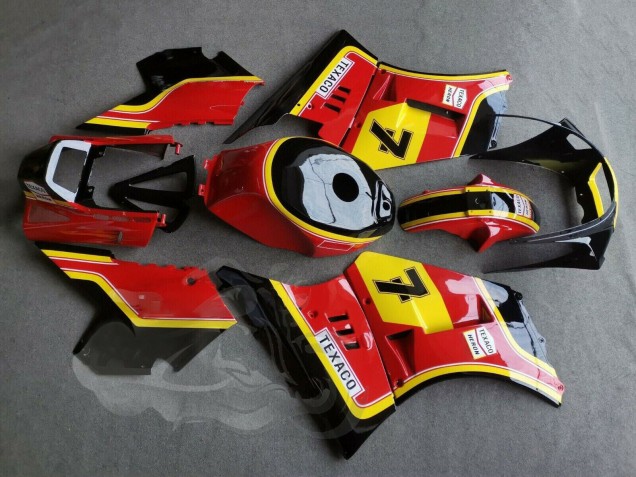 Preisgünstige Suzuki RG400 RG500 RG400/500 Motorrad Verkleidung 1984-1987 - Rot Gelb Schwarz 7