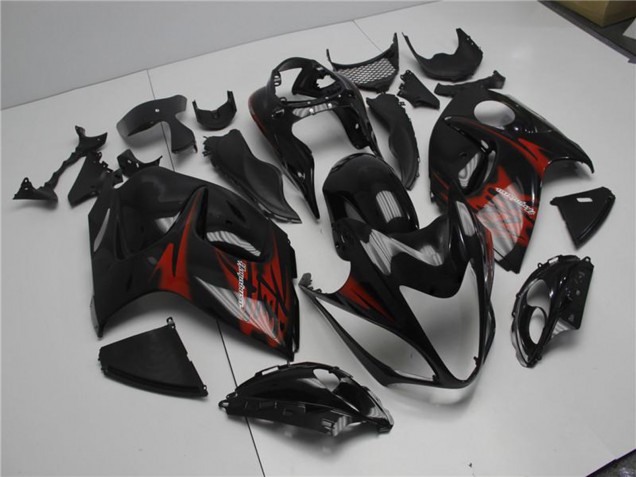Preisgünstige Suzuki GSXR 1300 Hayabusa Motorrad Verkleidung 2008-2020 - Glanzendes Schwarz Rot