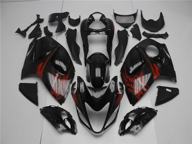 Preisgünstige Suzuki GSXR 1300 Hayabusa Motorrad Verkleidung 2008-2020 - Glanzendes Schwarz Rot
