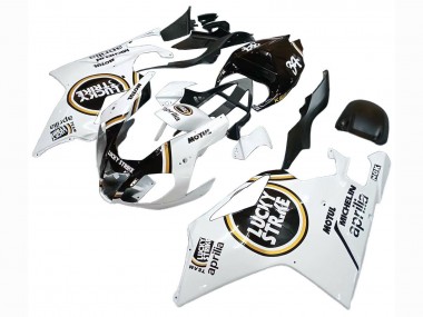 Preisgünstige Aprilia RSV1000 Motorrad Verkleidung 2003-2006 - Weiss Schwarz Lucky Strike Motul Michelin