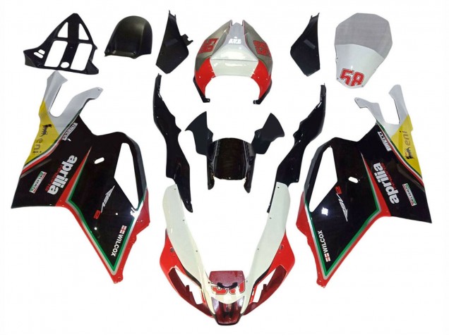 Preisgünstige Aprilia RSV1000 Motorrad Verkleidung 2003-2006 - Weiss Schwarz Rot Gelb 58