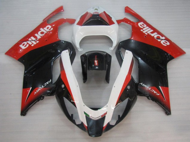 Preisgünstige Aprilia RSV1000 Motorrad Verkleidung 2003-2006 - Rot Schwarz Weiss