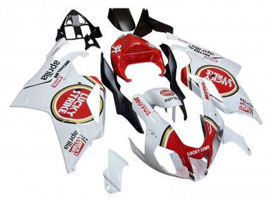 Preisgünstige Aprilia RSV1000 Motorrad Verkleidung 2003-2006 - Weiss Rot Lucky Strike Motul 34