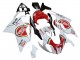 Preisgünstige Aprilia RSV1000 Motorrad Verkleidung 2003-2006 - Weiss Rot Lucky Strike Motul 34