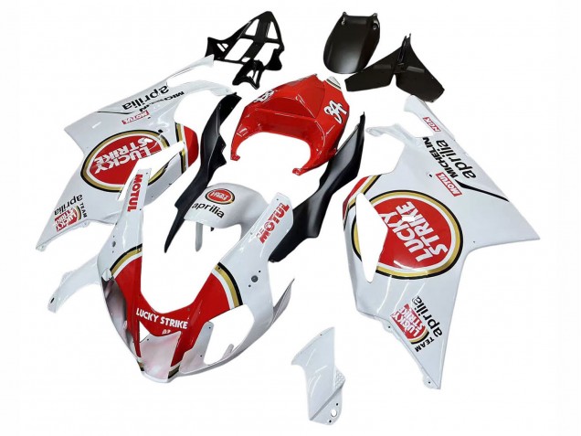 Preisgünstige Aprilia RSV1000 Motorrad Verkleidung 2003-2006 - Weiss Rot Lucky Strike Motul 34