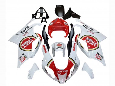 Preisgünstige Aprilia RSV1000 Motorrad Verkleidung 2003-2006 - Weiss Rot Lucky Strike Motul 34