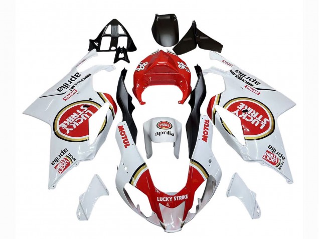 Preisgünstige Aprilia RSV1000 Motorrad Verkleidung 2003-2006 - Weiss Rot Lucky Strike Motul 34