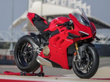 Preisgünstige Ducati Panigale V4 V4S Motorrad Verkleidung 2020-2021 - Rot Matt Schwarz