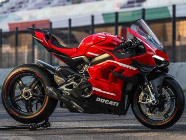 Preisgünstige Ducati Panigale V4 V4S Motorrad Verkleidung 2020-2021 - Rot Weiss Schwarz