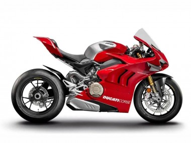 Preisgünstige Ducati Panigale V4 V4S Motorrad Verkleidung 2020-2021 - Silber Rot
