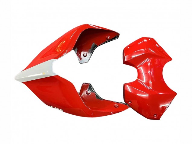 Preisgünstige Ducati Panigale V4 V4S Motorrad Verkleidung 2018-2019 - Weiss Silber Rot Glanzendes Schwarz