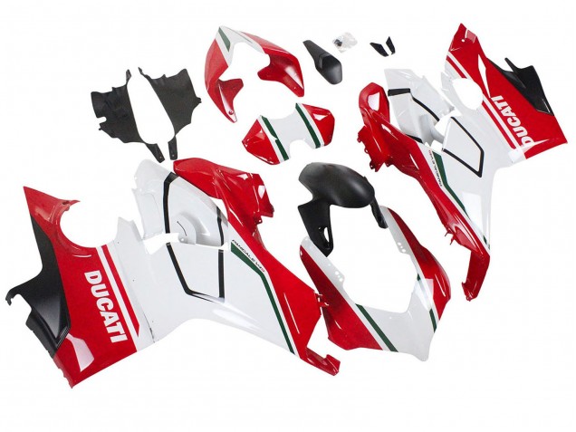 Preisgünstige Ducati Panigale V4 V4S Motorrad Verkleidung 2018-2019 - Weiss Rot Matt Schwarz