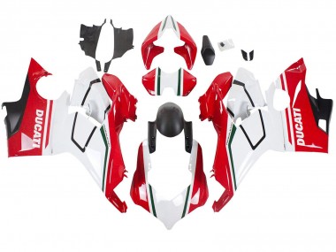 Preisgünstige Ducati Panigale V4 V4S Motorrad Verkleidung 2018-2019 - Weiss Rot Matt Schwarz