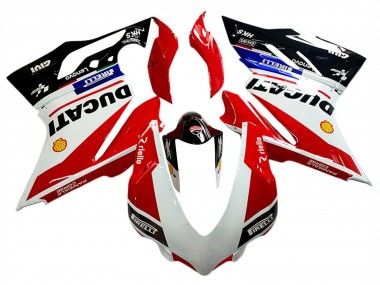 Preisgünstige Ducati Panigale V4 V4S Motorrad Verkleidung 2018-2019 - Weiss Rot Glanzendes Schwarz Lenovo