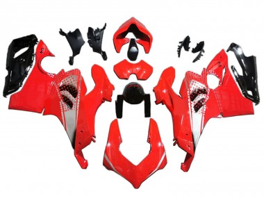 Preisgünstige Ducati Panigale V4 V4S Motorrad Verkleidung 2020-2021 - Rot Weiss Glanzendes Schwarz