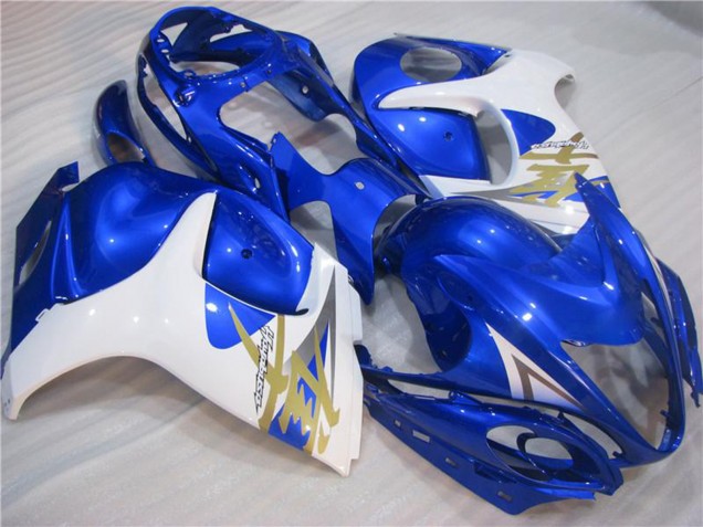 Preisgünstige Suzuki GSXR 1300 Hayabusa Motorrad Verkleidung 2008-2020 - Weiss Blau