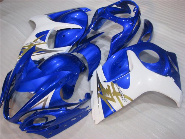 Preisgünstige Suzuki GSXR 1300 Hayabusa Motorrad Verkleidung 2008-2020 - Weiss Blau