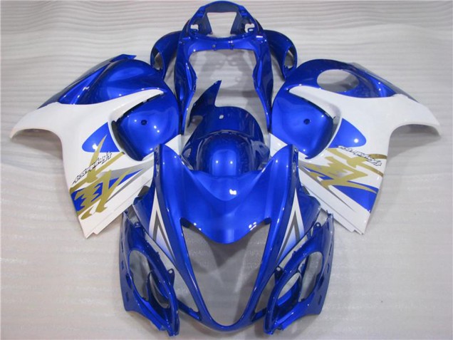 Preisgünstige Suzuki GSXR 1300 Hayabusa Motorrad Verkleidung 2008-2020 - Weiss Blau