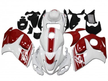 Preisgünstige Suzuki GSXR 1300 Hayabusa Motorrad Verkleidung 2008-2020 - Weiss Rot