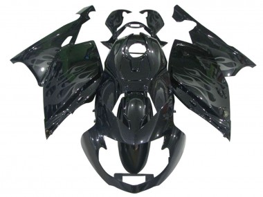 Preisgünstige BMW K1200S Motorrad Verkleidung 2005-2010 - Glanzendes Schwarz Grau Flamme