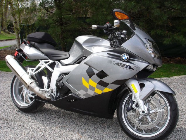 Preisgünstige BMW K1200S Motorrad Verkleidung 2005-2010 - Silber Gelb Schwarz