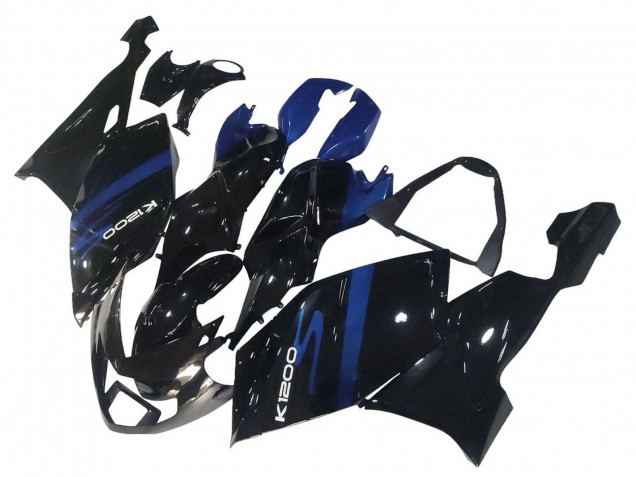 Preisgünstige BMW K1200S Motorrad Verkleidung 2005-2010 - Blau Glanzendes Schwarz