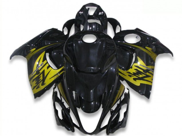 Preisgünstige Suzuki GSXR 1300 Hayabusa Motorrad Verkleidung 2008-2020 - Glanzendes Schwarz Gelb
