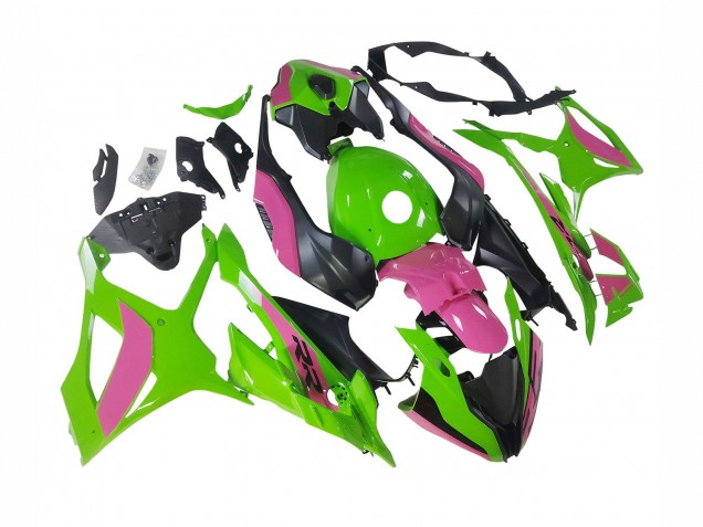 Preisgünstige BMW S1000RR Motorrad Verkleidung 2023-2024 - Rosa Grun Schwarz