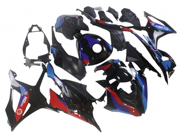 Preisgünstige BMW S1000RR Motorrad Verkleidung 2023-2024 - Schwarz Blau Rot