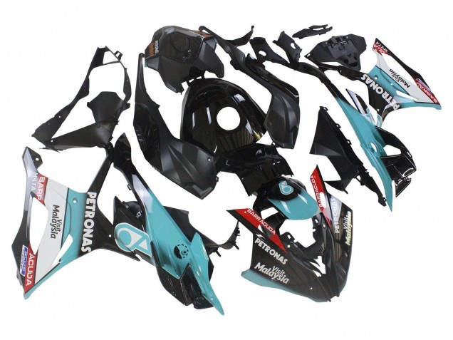 Preisgünstige BMW S1000RR Motorrad Verkleidung 2023-2024 - Hellblau Matt Schwarz Petronas