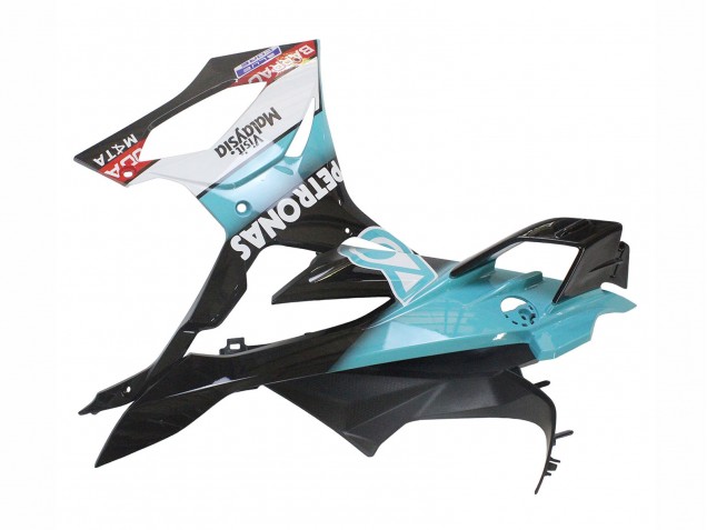 Preisgünstige BMW S1000RR Motorrad Verkleidung 2023-2024 - Hellblau Matt Schwarz Petronas