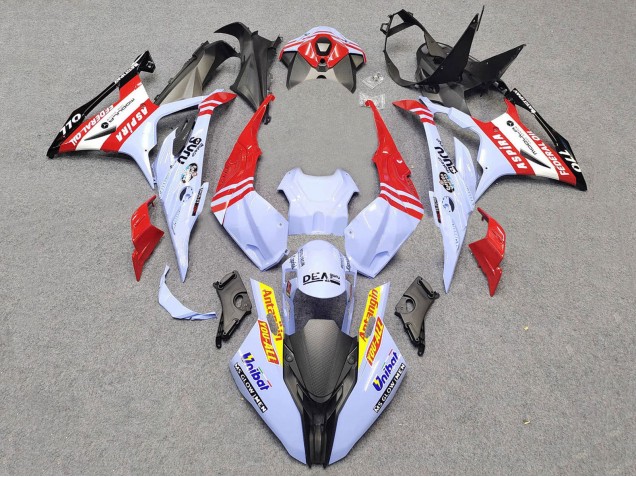 Preisgünstige BMW S1000RR Motorrad Verkleidung 2023-2024 - Weiss Rot Schwarz Gold
