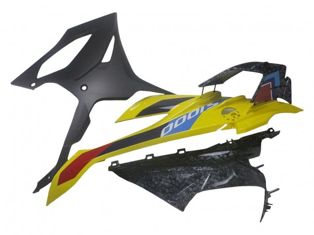 Preisgünstige BMW S1000RR Motorrad Verkleidung 2023-2024 - Gelb Carbonfaser