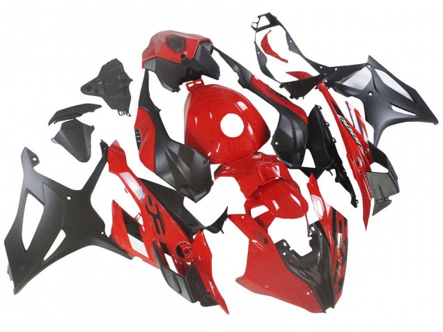 Preisgünstige BMW S1000RR Motorrad Verkleidung 2023-2024 - Rot Matt Schwarz
